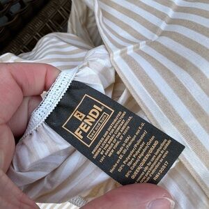 FENDI Zucca FF logo Queen Fitted Sheet
